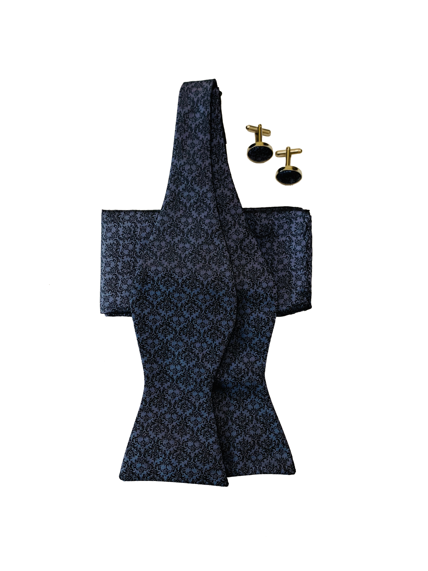Bow Tie, Pocket Square & Cuff Links Set