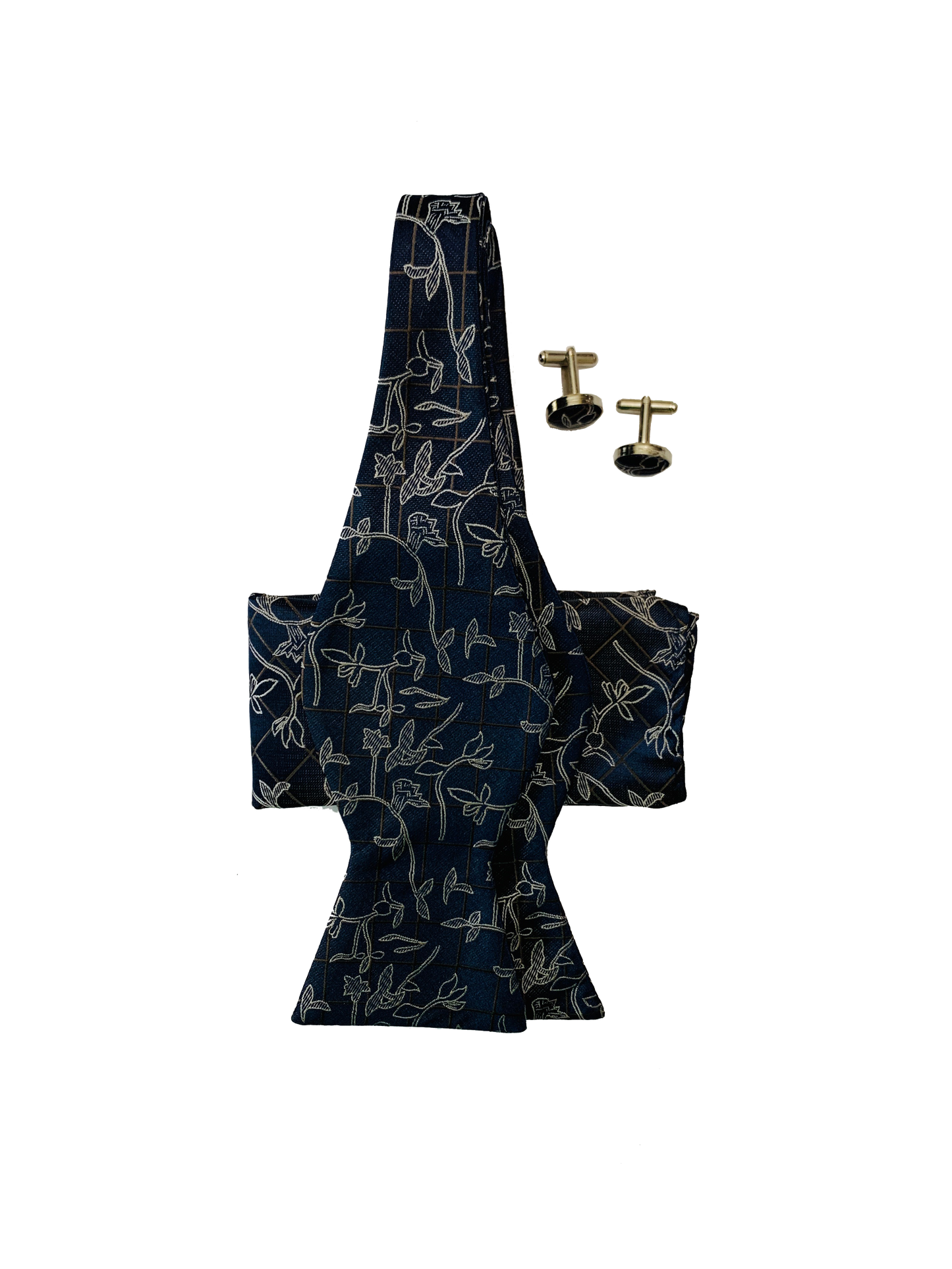 Bow Tie, Pocket Square & Cuff Links Set