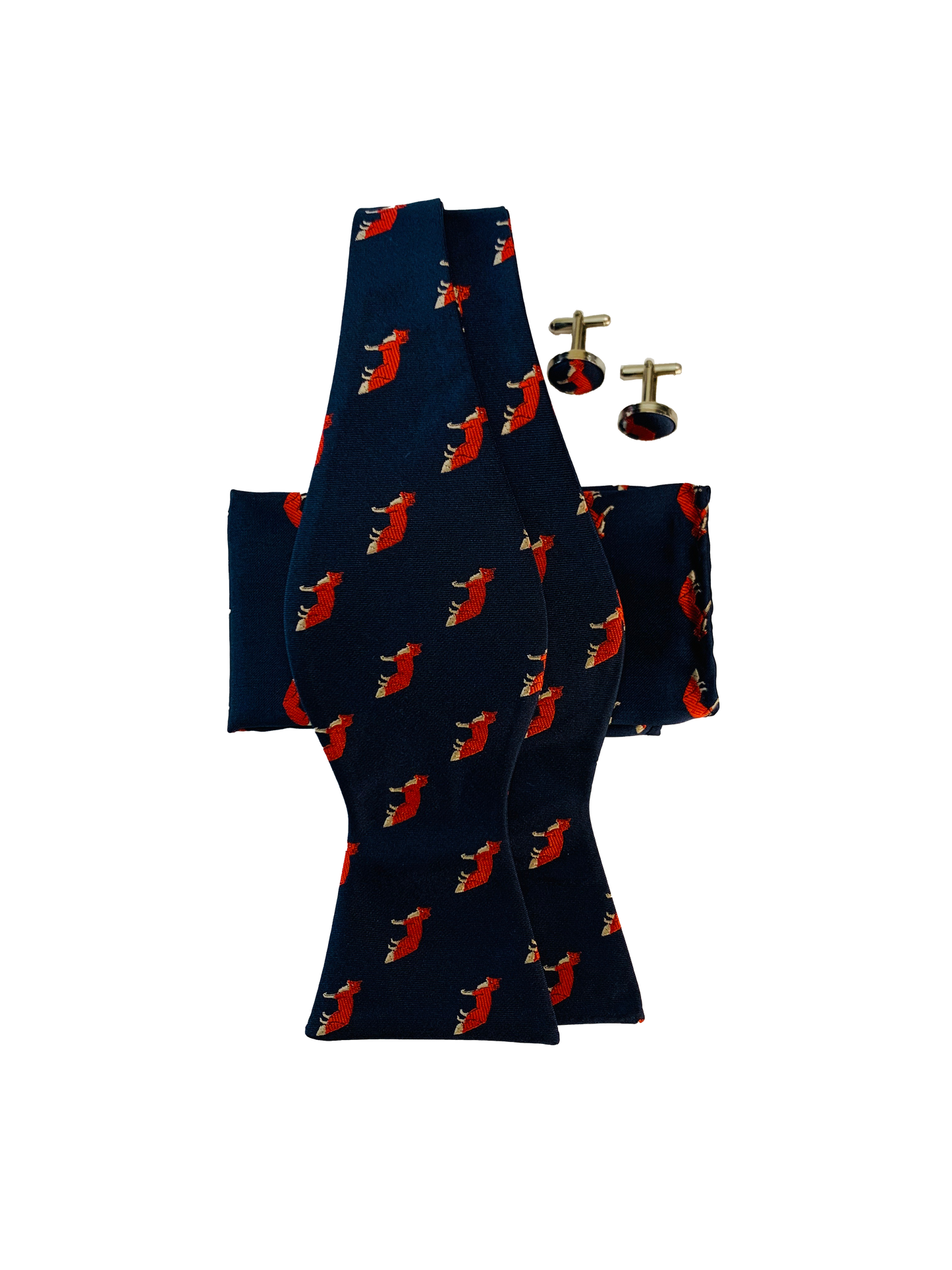 Bow Tie, Pocket Square & Cuff Links Set