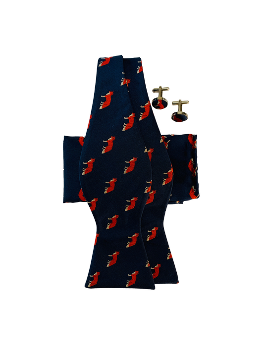 Bow Tie, Pocket Square & Cuff Links Set