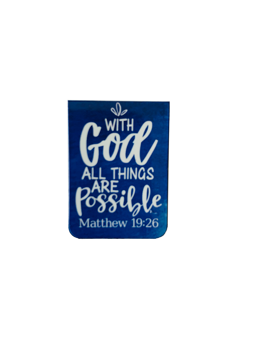 Christian Magnetic Bookmark (Matthew 19:26)